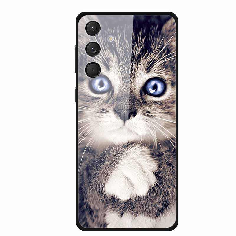Tempered Glass Phone Cases for Samsung A16 Cases Space Print Hard Back Covers for Samsung Galaxy A16 4G 5G Shells Coque A16 2024