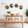 Cat Theme Wall Sign 4Pcs Black Decor Set, Boho Cartoon Hanging Art, Art Set Farmhouse Rustic Wooden Plants for Bedroom Living Room Office