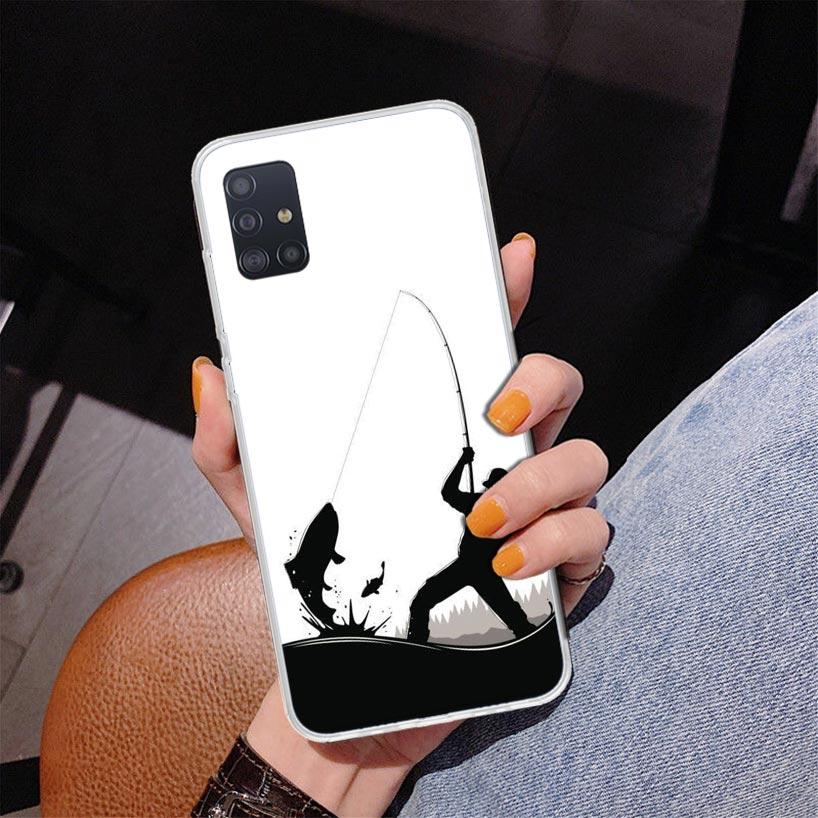 Hunting Fishing Man Phone Case For Samsung Galaxy A52 A32 A22 A12 A51 A31 A50S A30S A20S A10S Note 20 Ultra 10 Plus S10 A72 A71
