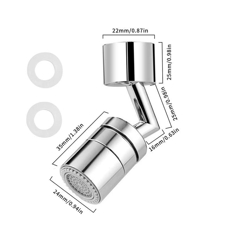 

720 Вращающийся кран Аэратор Брызгозащищенный кран Распылитель Головка крана с защитой от брызг Удлинитель для крана для раковины Адаптер