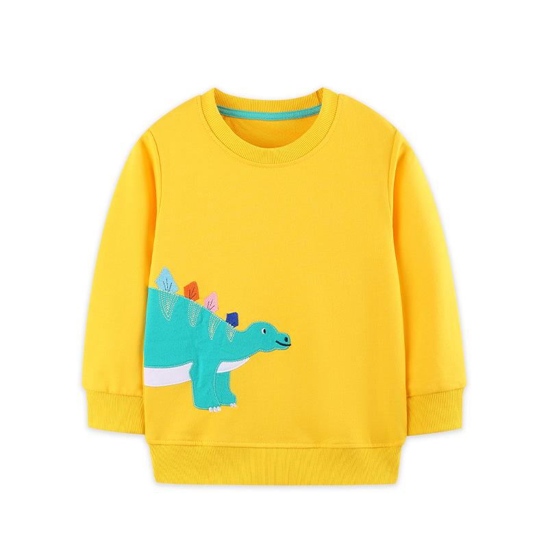 **Autumn Boys Dinosaur Print Hoodie - Cotton Knit Sweatshirt** 4 Years (110 cm)