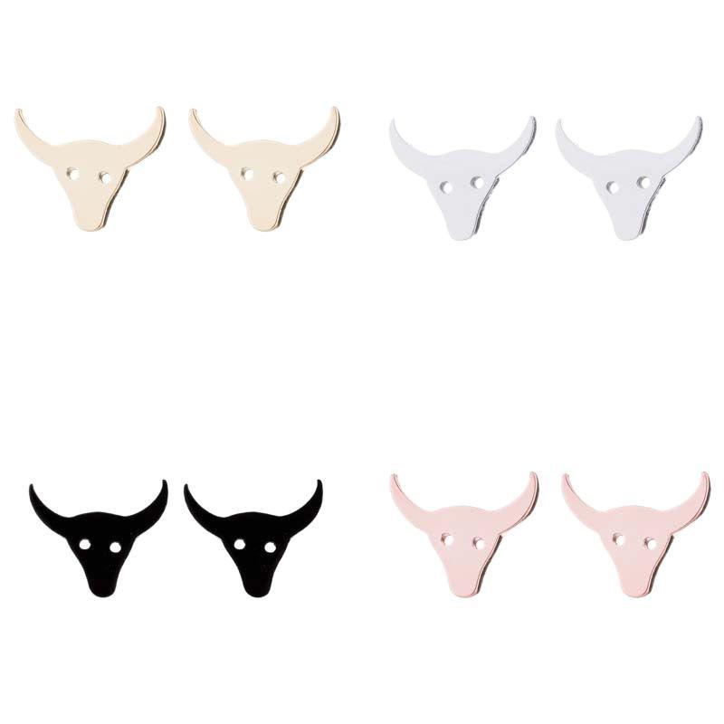 Personalized Zodiac Bull Head Cartilage Earrings for Women - Year of the Ox Birthday Gift, In Stock