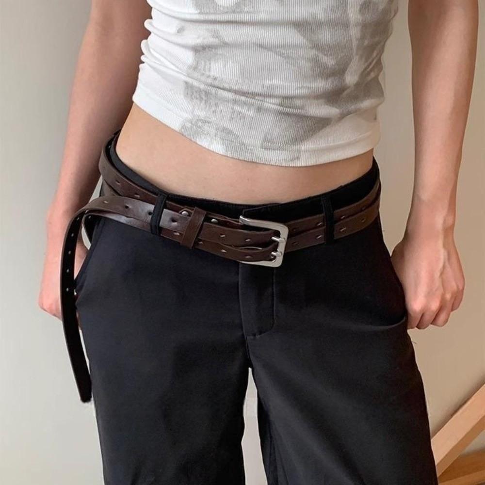 Vintage Waist Belt Leather Dress Jeans Belt Fashionable Women's Belt Spicy Girls