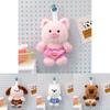 Capybara Pig Cat Plush Keychain With Soft Short Pile For Kids And Collectors
