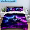 3PCS Dark Knight Rising Bedding Set,Including 1pc Duvet Cover And 2pcs Pillowcases Perfect for Bedroom, Dormitory, Fan Christmas Gift