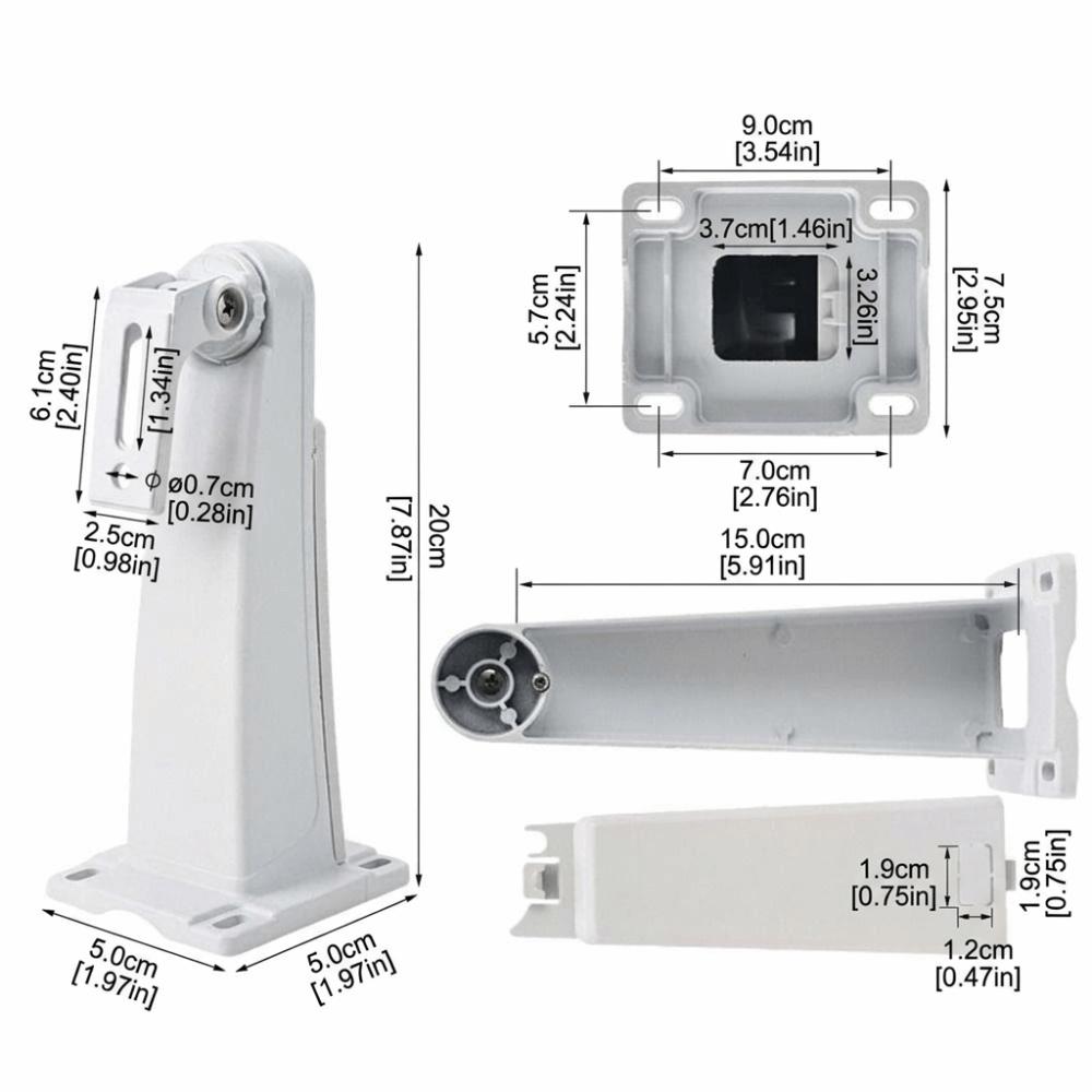 Rust Resistant Surveillance Camera Holder Sturdy Pole Mount Flexible Mounting Wall Mount Home
