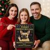 Funny French Bulldog Middle Finger Rubber Duck Advent Calendar 24 Christmas Countdown Box for Tree Decor Festive Bath Toy Gift for Kids Adults