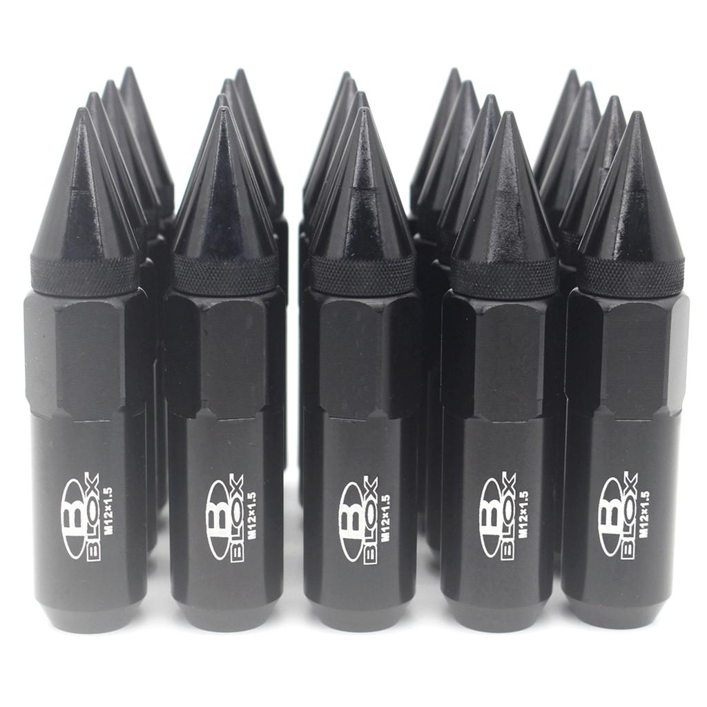 20Pcs Racing Jdm Style Extended Tuner Spike Lug Nuts M12X1.25 / M12X1.5 Колеса Диски Алюмінієві гайки з наконечниками Аксесуари для коліс