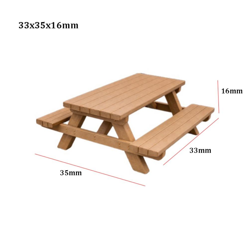 

3Styles Dollhouse Wood Table Food Play Retro Round Table Simulation Model Dolls Accessories хаки