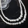 New Fashion Jewelry, Bridal Necklace Three-piece Set, European and American Popular Elegant Luxury Pearl Neck Chain Earrings Jewelry