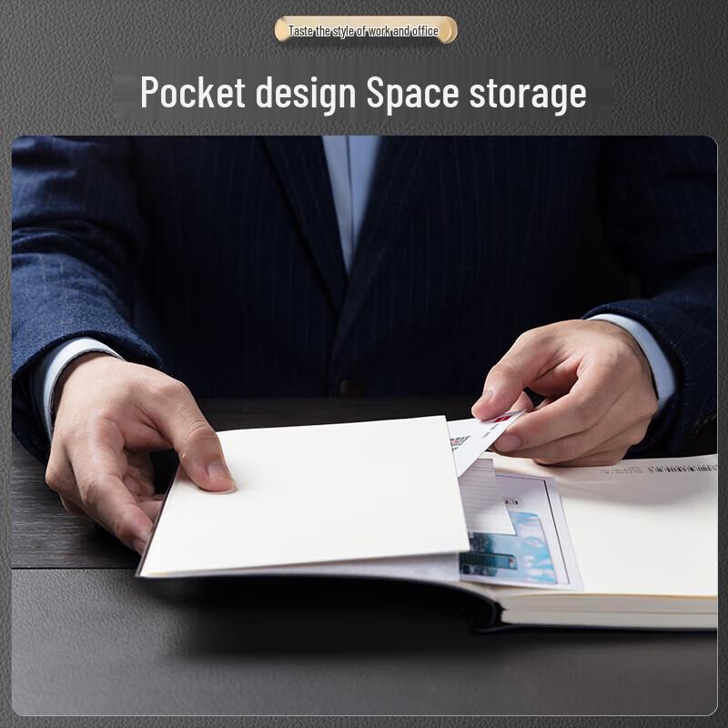 Deli 25K Notebook with Pen Holder and Elastic Band