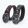 Cowhide Trendy Men's Retro Casual Plate Buckle Belt