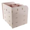 Desktop Organizer Office Storage Rack Wood Display Shelf Pink