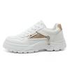 Fashion Women's Breathable, Fashionable and Versatile Sports Shoes, Thick-soled, Durable Casual Leather White Sneakers