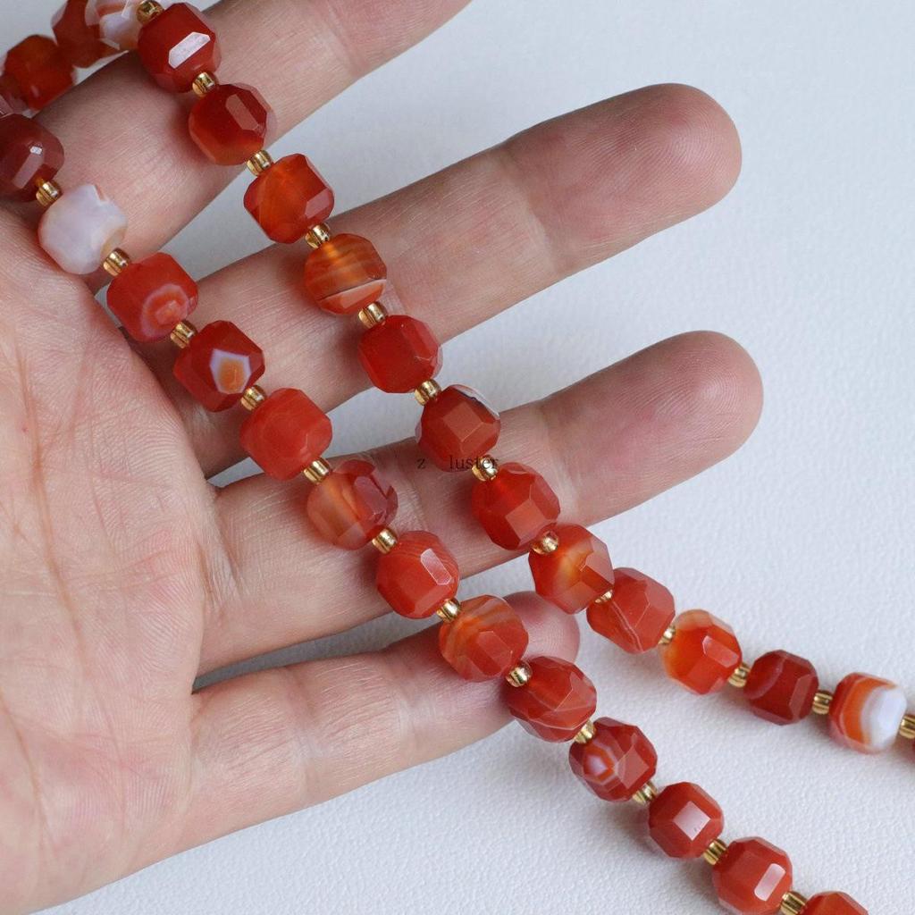 6mm Faceted Natural Crystal Gemstone Beads for DIY Jewelry & Hair Accessories