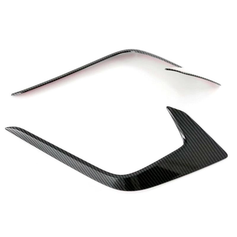 For Honda Civic 11th Gen -  Front/Rear Fog Light Lamp Eyelid Protect Cover Trim ABS Carbon Fiber