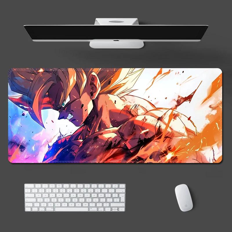 Men's Mouse Pad Leather Anime Dragon Ball Waterproof Anti-Slip Mouse Pad Son Goku Desk Pad Customized Locking Laptop Keyboard Pad Student Writing Pad