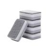 5/10Pcs Double-sided Kitchen Cleaning Sponge Pads Gray Dish Washing Scrubber