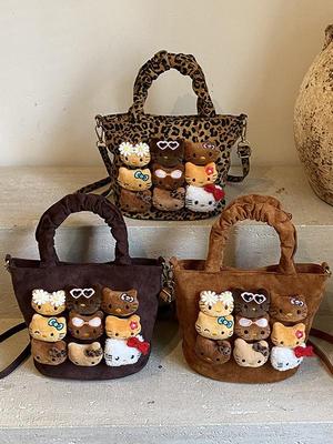 2025 Autumn/Winter Cute Cartoon Plush Crossbody Bag for Girls and Women
