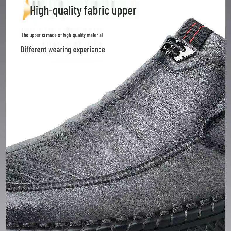 Classic Men's Versatile Soft Leather Slip-On Shoes - Hot Seller