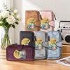 Vintage Beach Print Long Wallet Casual Daily Purse Portable Card Holder