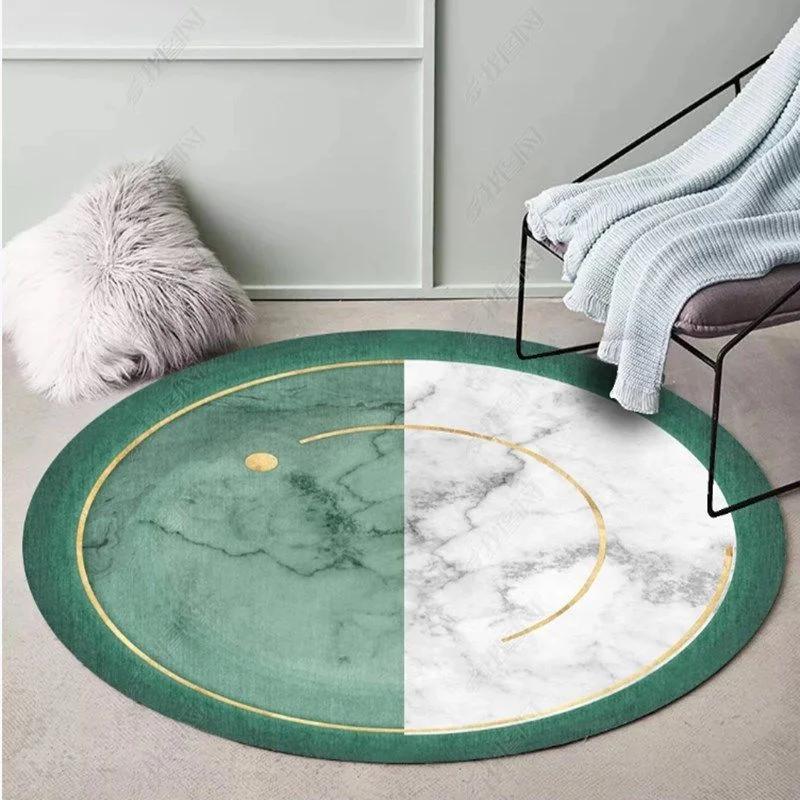Light Luxury Round Carpet for Girls, Bedside Rugs, Children's Hanging Basket, Computer Chair Floor Mat, Bedroom, Living Room, Ho