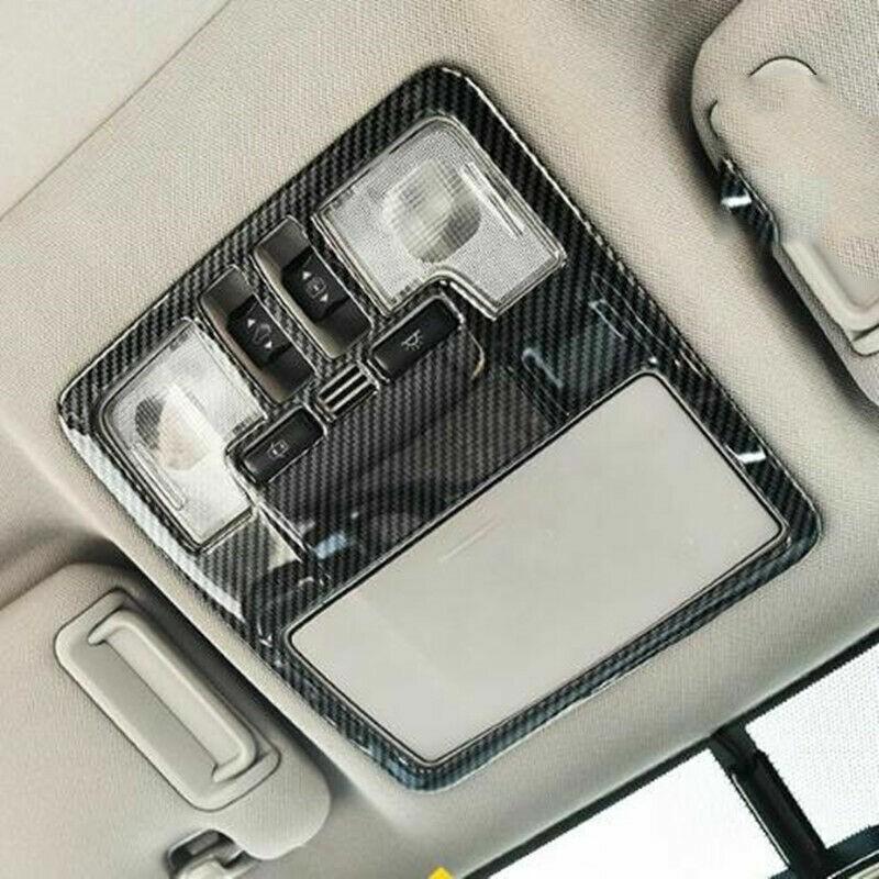 Carbon Fiber Front Reading Lamp Light Cover Trim For Toyota Highlander 2015-2019