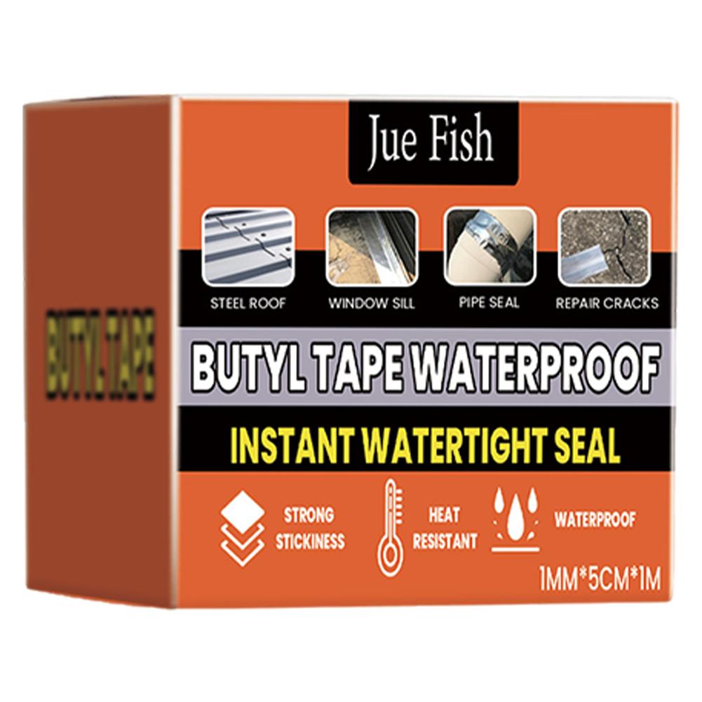 Butyl Sealant Tape Waterproof Butyl Sealing Tape Aluminum Foil Butyl Rubber Tape for Pipe Sealing Roof Crack RV Window Sealing China Mainland