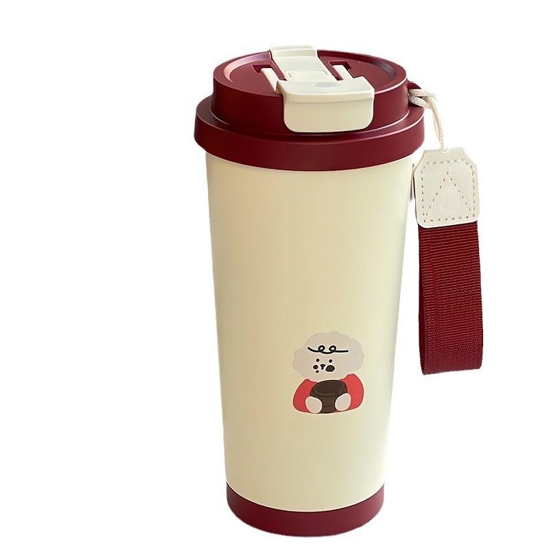 Retro Style Coffee Cup Stainless Steel Insulated Mug With Lid For Office And Travel Use