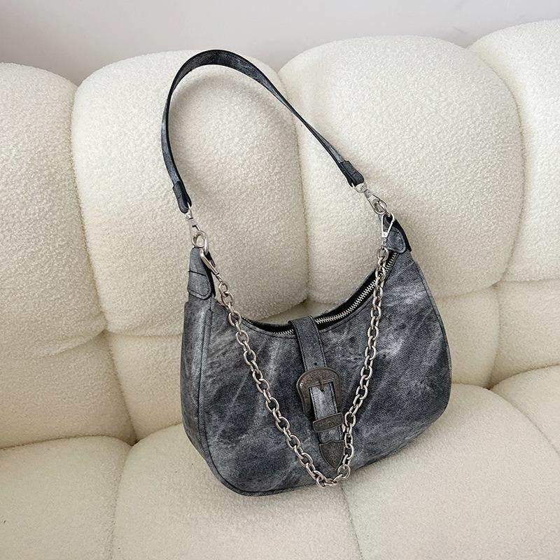 Niche Bags for Women New High-end Crescent Bag Design Retro Shoulder Bag Underarm Bag Chain Handbag