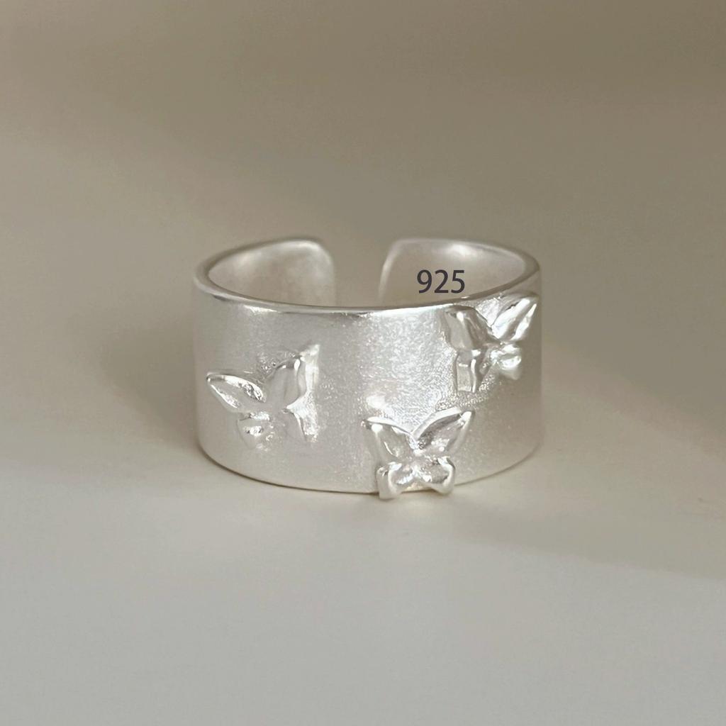 925 Silver Rings for Women Couple Minimalist Handmade Simple Blue Stone Star Ring Party Jewelry Gift Prevent Allergy