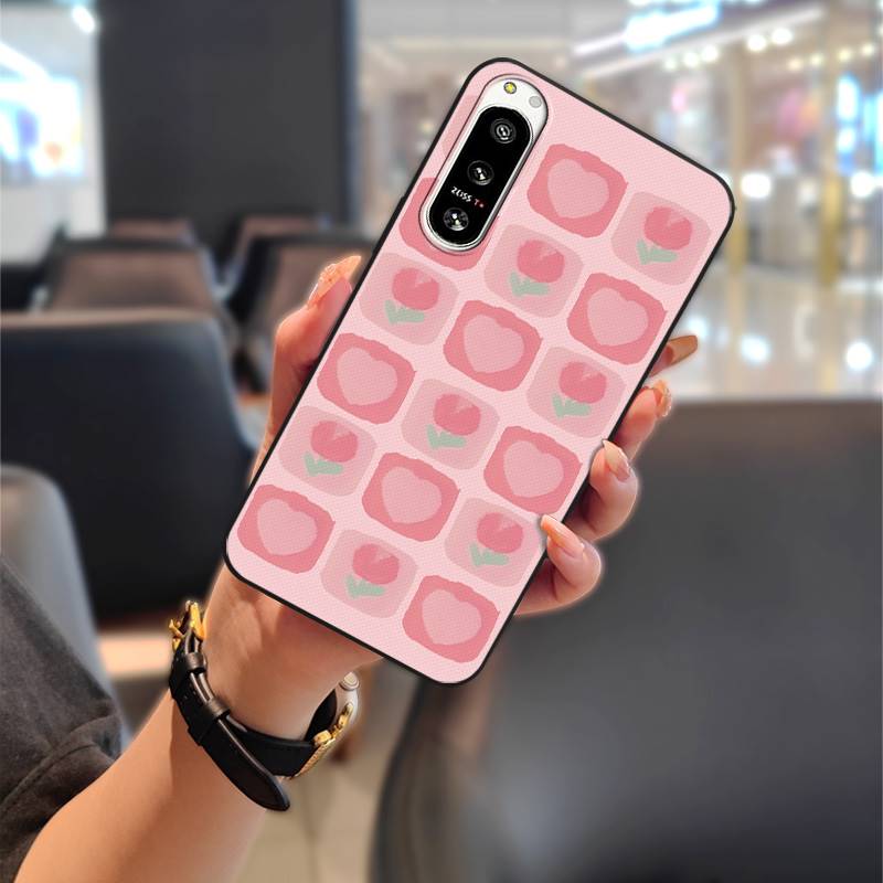Silicone Cute Phone Case For Sony Xperia5 IV Full Wrap Protective Anti-knock Graffiti Back Cover Anti-dust Shockproof
