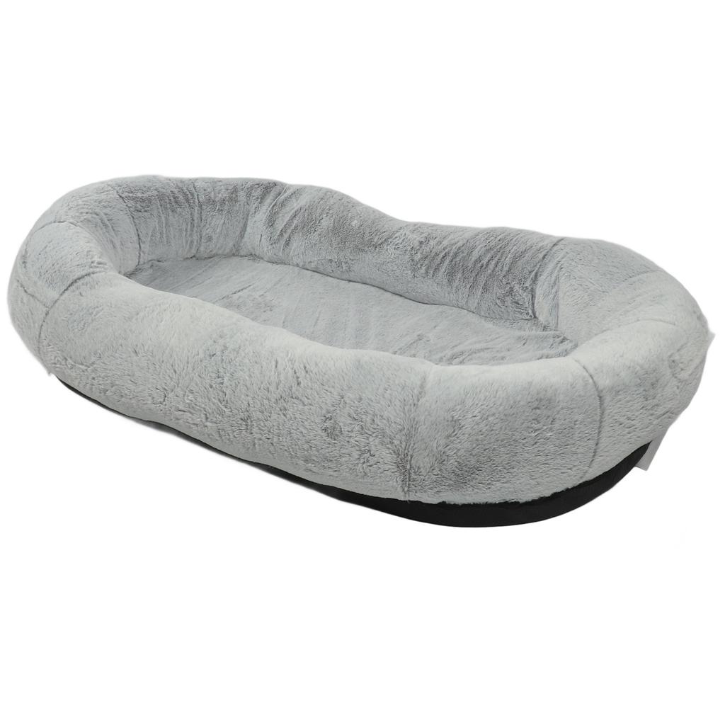 Pat mare pentru câine uman Husă detașabilă lavabilă Moale Anti-alunecare Pat pentru câine de dimensiune umană cu buzunar