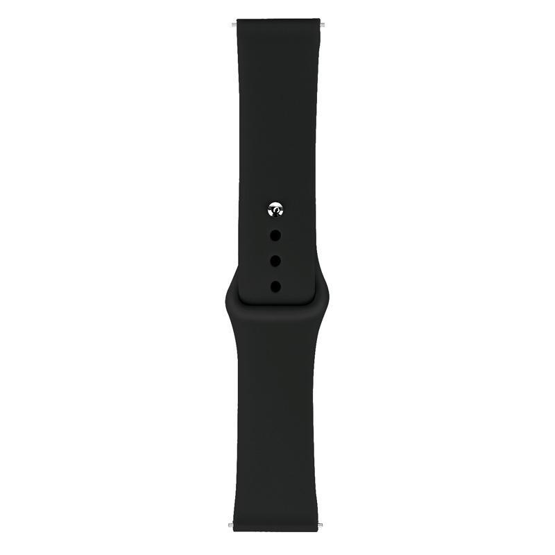 

Силиконовый спортивный ремешок для Huawei GT4 и Samsung Watch6 с быстросъемным креплением 22mm чёрный