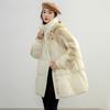 High Quality Down Jacket for Women, Mid-length, Autumn and Winter New Style, Patchwork Fabric, Stand Collar Coat