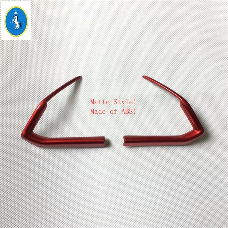 

Auto Steering Wheel Button Decor Stripes Cover Trim For Mazda 6 - 2024 Matte / Red / Carbon Fiber Look Interior Accessories червоний