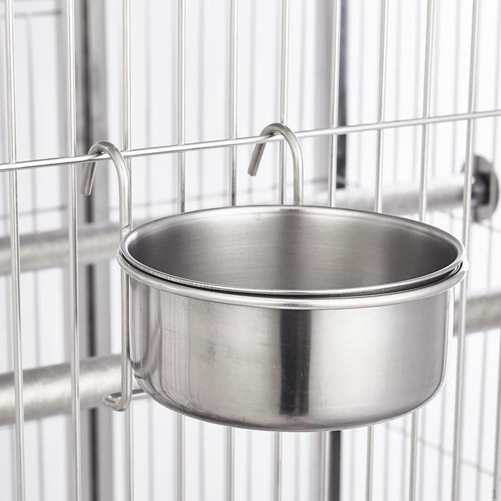 Dog Kennel Bowl Hanging Pet Feeder Cat Feeding,Water Dispenser Stainless Steel for Crate