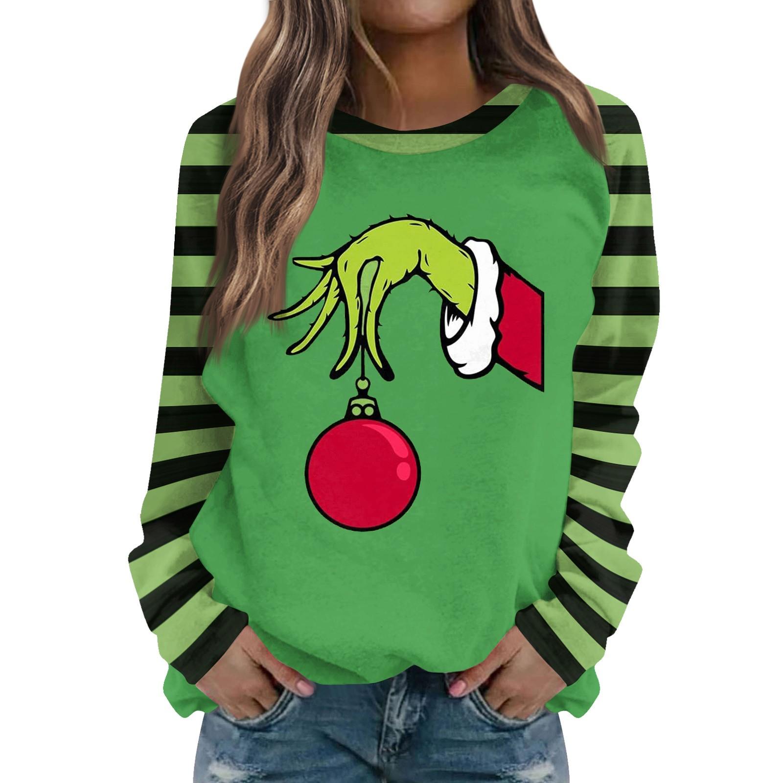 

Women s Casual Fashion Graphic Printed Vintage Casual Print Long Sleeve O-Neck Pullover Top Blouse XXXXL червоний