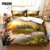 Natural Scenery Bedding Set, 3Pcs Duvet Cover Set, Soft Comfortable Breathable Duvet Cover, For Bedroom Guest Room Decor