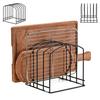 Trays Storage Rack Metal Tray Organizer for Kitchen Counter Cutting Board Rack Modern Versatile Pallet Shelf for Home & Commercial Use