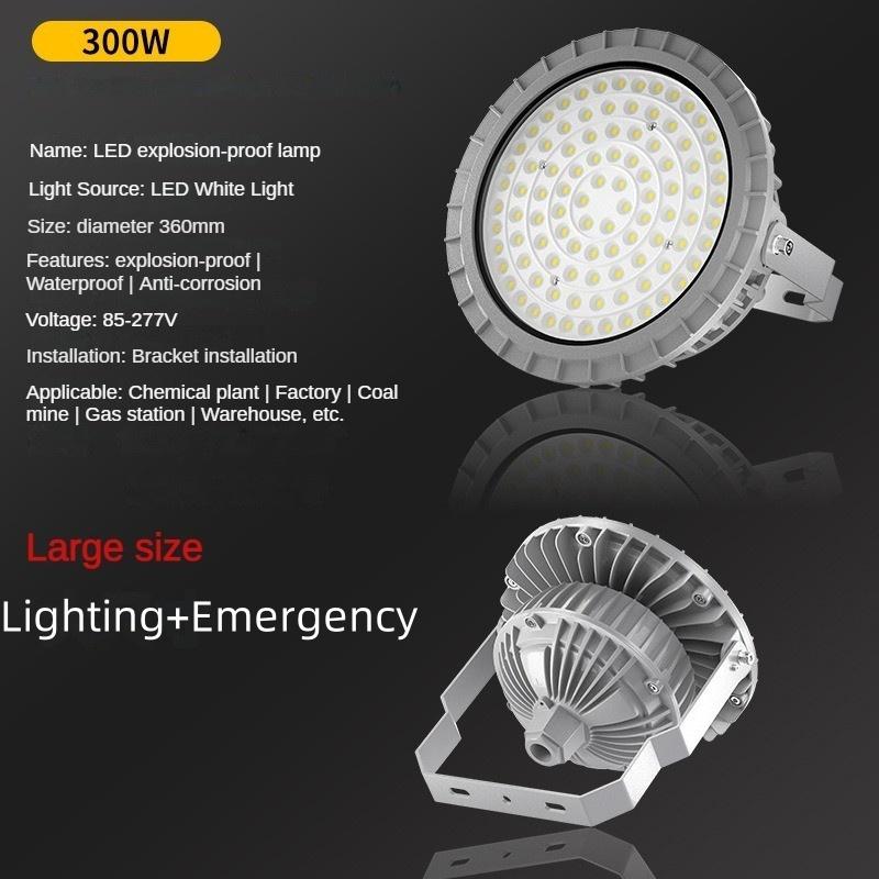 50W/70W/100W/150W/200W/ 250W/300W LED Explosion-proof Light Warehouse Lighting Waterproof High Brightness Industrial Mining Lamp Circular Floodlight