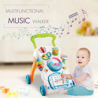 Multifunctional Toddler Trolley SittoStand ABS Musical Walker with Adjustable Height