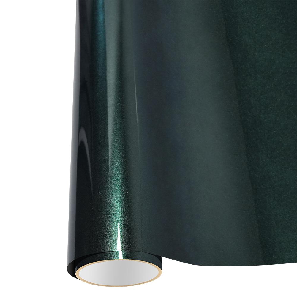 Car PET Metal Paint Dark Green Vinyl Film Car Wrap Decal With Air Release Motorcycle Auto Interior Exterior Decor Accessories