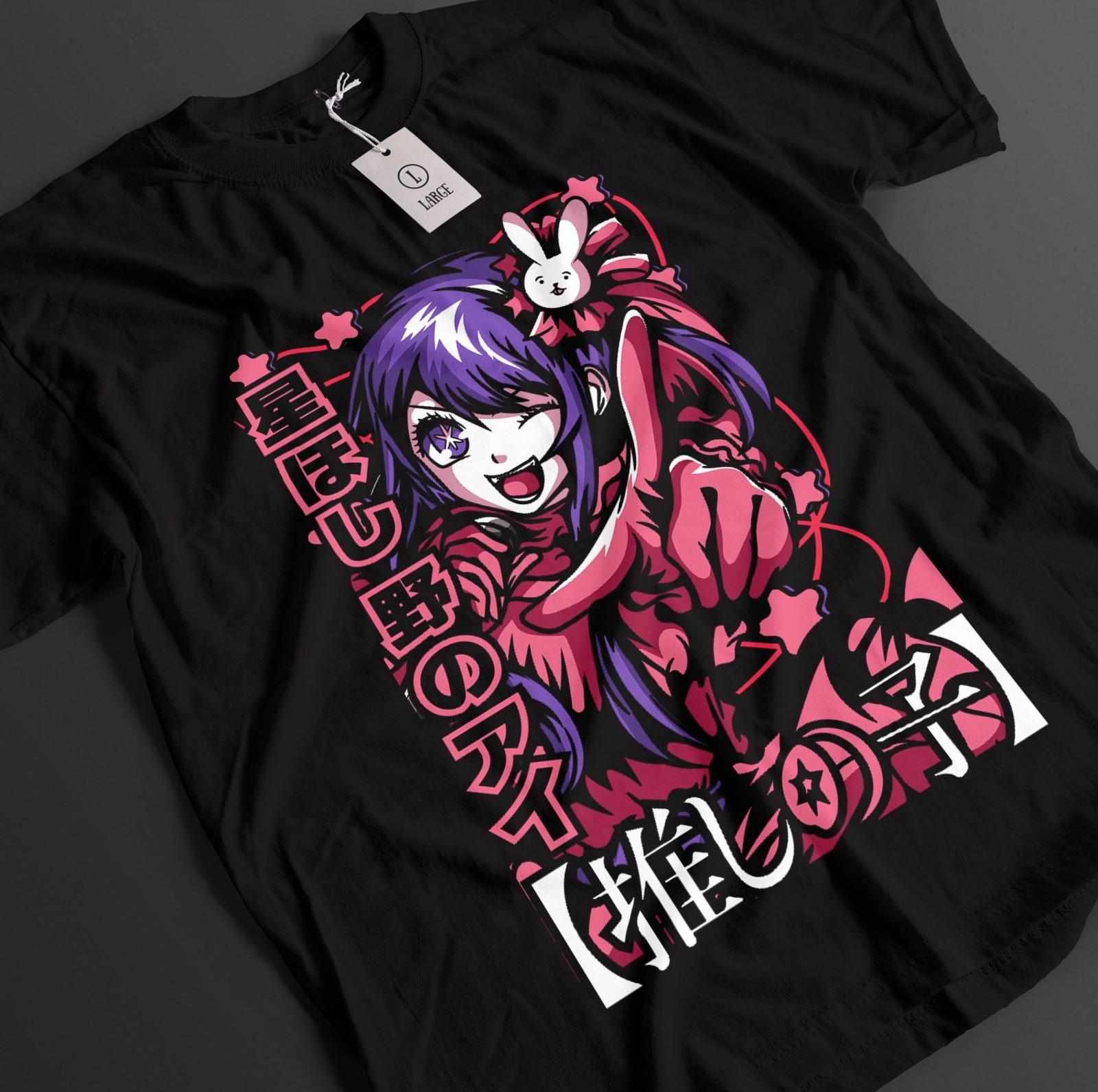 Oshi No Ko Shirt Ai Hoshino Tshirt Aqua T-Shirt Mens Womens Tees Top Kana Arima Top Ruby Anime Tee M