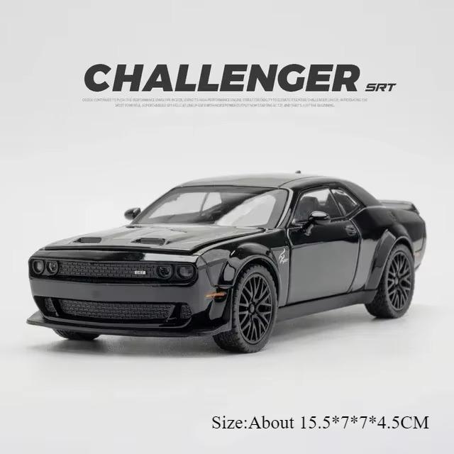 1:32 Charger Police Car Hellcat Alloy Diecast Model Toys Doors Opened Ornament Sound Light Pull Back Vehices Boy Collection Gift
