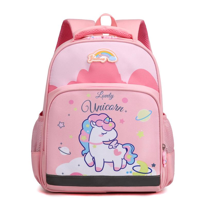 Children's schoolbag new cartoon cute unicorn backpack kindergarten baby burden reduction ridge protection small backpack