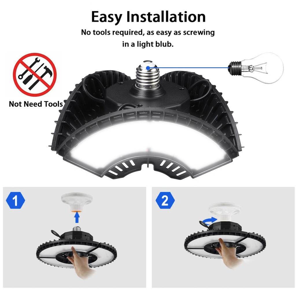 300W/200W 13500LM 315LED Pliable UFO LED High Bay Lights Lumière LED de Garage Éclairage Industriel Entrepôt Lampes LED High Bay