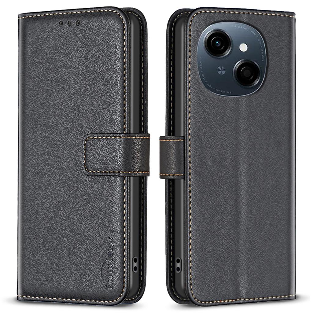 BINFEN COLOR BF17 For TECNO Spark Go 2025/Spark Go 1/Pop 9 4G Case Wallet Folio Flip Leather Cover