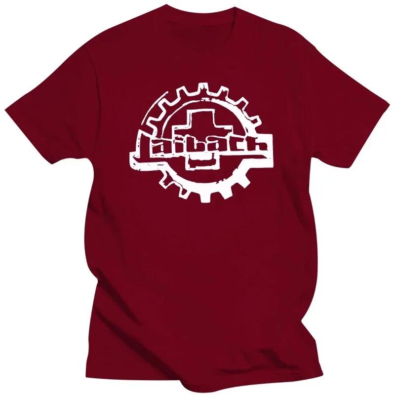 LAIBACH LOGO INDUSTRIAL DARK WAVE AVANTGARDE EXPERIMENTAL NEUES SCHWARZES T-SHIRT Sommer Kurzarm Baumwolle Fashiont T-Shirt