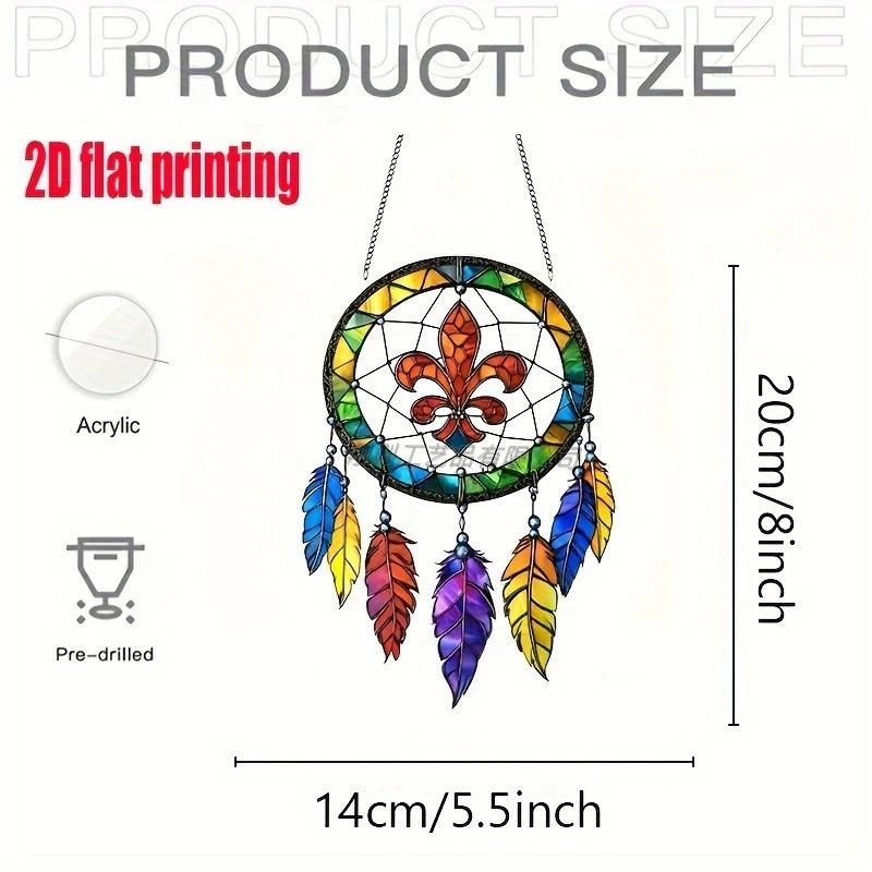 Acrylic Dream Catcher Series, Waterproof and Scratch-proof, Acrylic Indoor and Outdoor Atmosphere Decoration Pendant